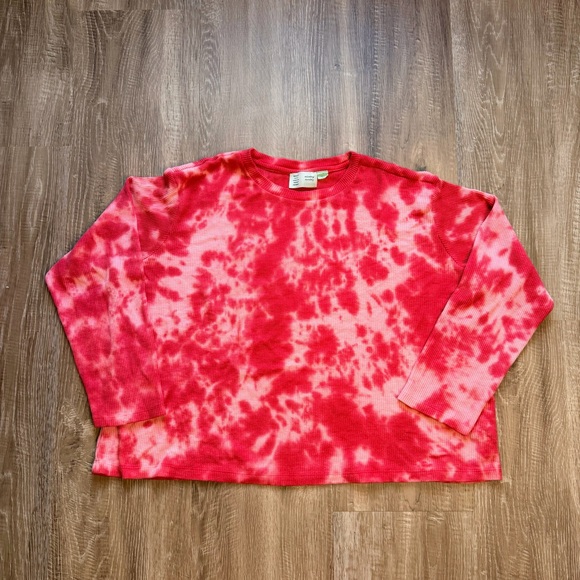 Anthropologie Janelle Waffle Tie Dye Shirt Saturday Sunday Womens 2X Shirt Only - Picture 2 of 6